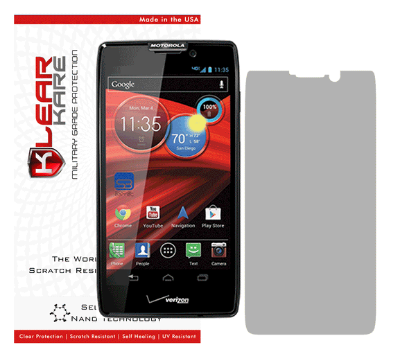 KlearKare Invisible Screen Shield Protector for Motorola Droid RAZR/RAZR MAXX HD - Lifetime Warranty - KlearKare