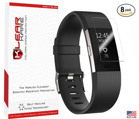 Fitbit Charge 2 - KlearKare Military Grade HD Screen Protector - 8 Pack - KlearKare