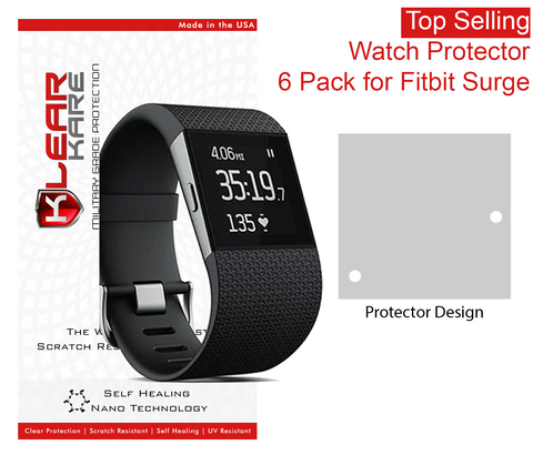 KlearKare Invisible Screen Shield Protector for FitBit Surge Face Bezel - 6 Pack - KlearKare