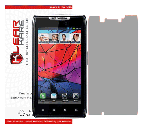 KlearKare Invisible Screen Shield Protector for Motorola Droid RAZR(XT912/XT910) - Lifetime Warranty - KlearKare