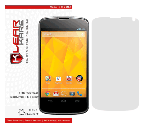 KlearKare Invisible Screen Shield Protector for Samsung Google Nexus 4 | Lifetime Warranty - KlearKare
