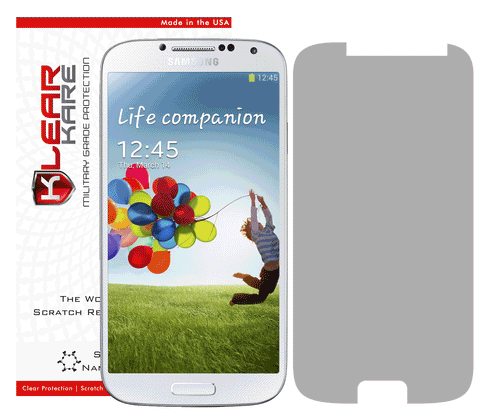 KlearKare Invisible Screen Shield Protector for Samsung Galaxy S4 - Lifetime Warranty - KlearKare